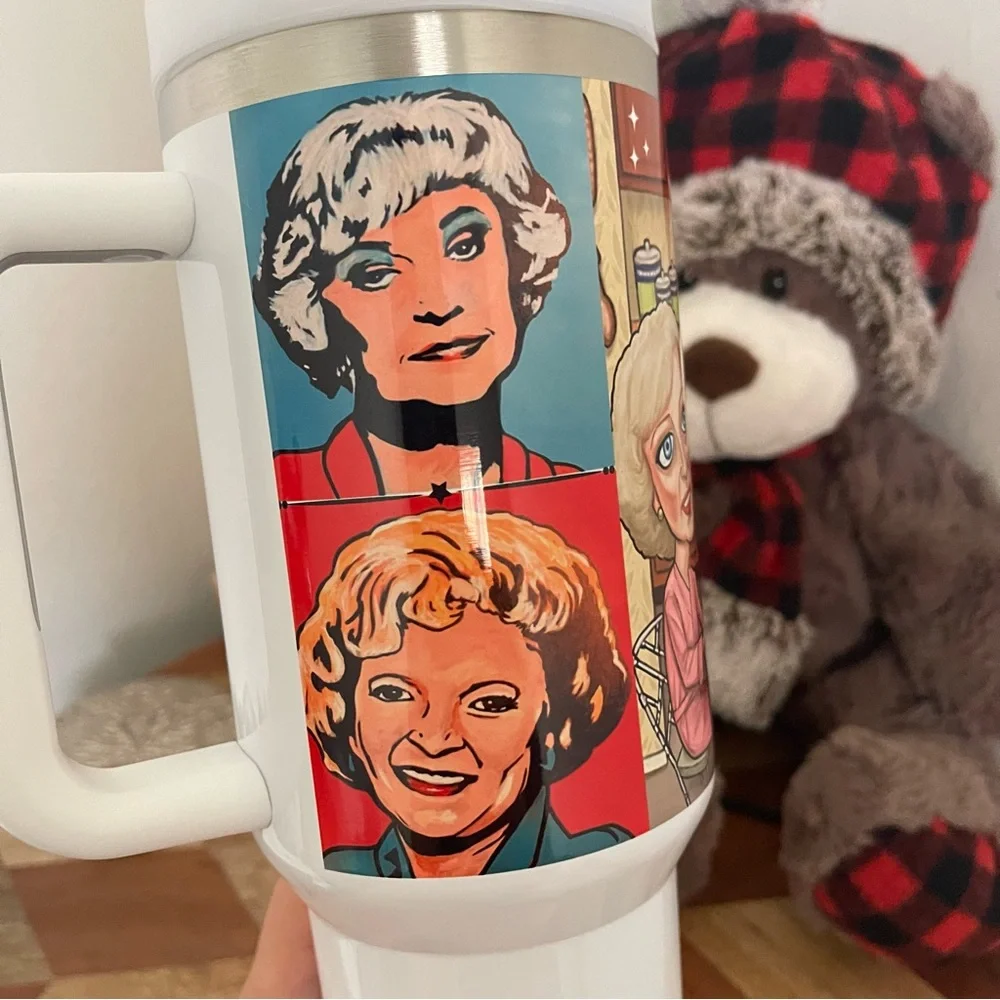 TV Show Golden Girls 40 oz Tumbler/Water bottle/Mug with handle and straw.Birthd - Picture 7 of 8